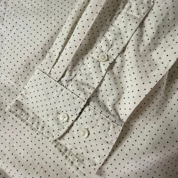 Denim & Flower Ricky Singh Long Sleeve Button Down Shirt Men's L | White Navy - Picture 4 of 11